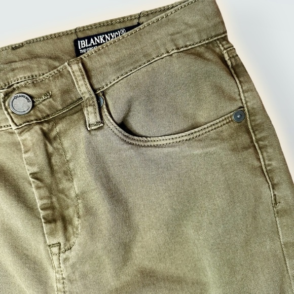 BlankNYC ‘The Great Jones’ Olive Green High-Rise Skinny Jeans Size 26 - Picture 7 of 16